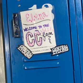 Central Cycling - Welcoming sign on my locker!!!!! - Cycling Classes Near Me - Saint Petersburg, Florida