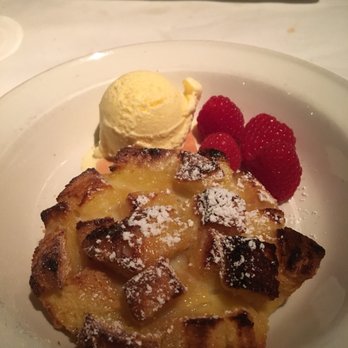 Montrio - White chocolate bread pudding w mind blowing passion fruit ice cream - New American Near Me - Monterey, California Montrio - White chocolate bread pudding w mind blowing passion fruit ice cream - New American Near Me - Monterey, California