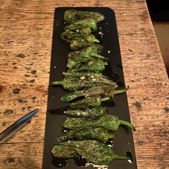 Bravas Tapas - Blistered peppers, they were okay. Needed salt/flavor - Spanish Near Me - London, XGL Bravas Tapas - Blistered peppers, they were okay. Needed salt/flavor - Spanish Near Me - London, XGL