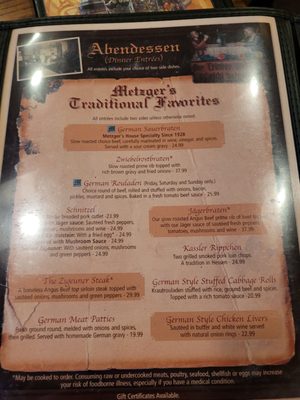 Menu photo 7 Metzger's German Restaurant Ann Arbor, MI