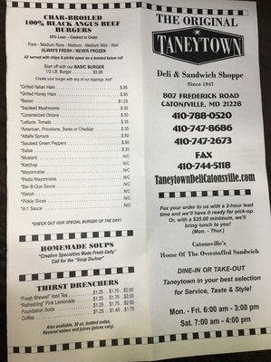 Menu photo 8 Taneytown Deli Catonsville, MD Menu photo 8 Taneytown Deli Catonsville, MD