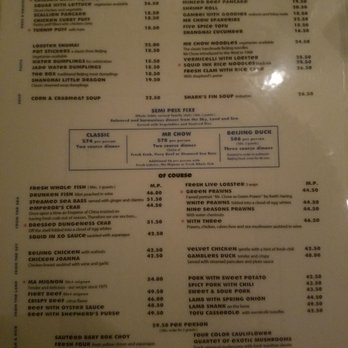 Mr Chow - Menu - Chinese Near Me - Beverly Hills, California