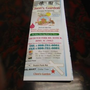 Chen's Garden - Menu - Chinese Near Me - Irmo, South Carolina
