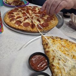 Chuck E. Cheese - Pizza and Cheese bread