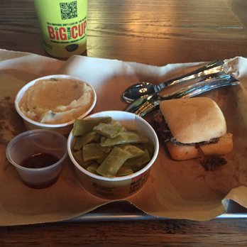 Dickey's Barbecue Pit - Beef brisket slider, green beans, and baked potato casserole - Barbeque Near Me - Camp Hill, Pennsylvania