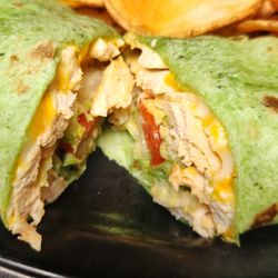 Portsmouth Brewing Company - Grilled chicken spinach wrap with cajun ranch sauce. Delish!