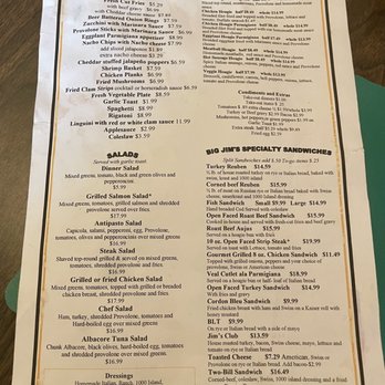 Big Jim's Restaurant & Bar - Menu - American Near Me - Pittsburgh, Pennsylvania