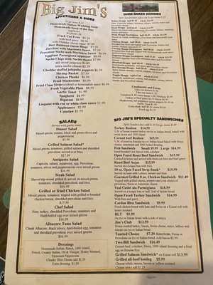 Menu photo 1 Big Jim's Restaurant & Bar Pittsburgh, PA
