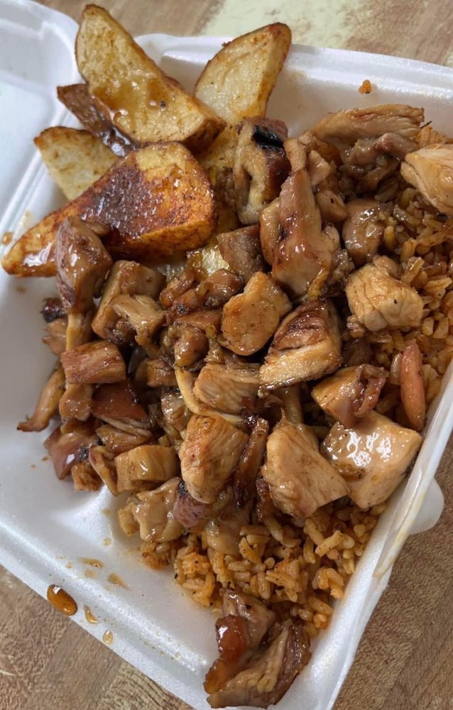 Halal Homestyle Chili And Bourbon Chicken