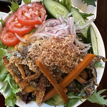 EAT'S SUSHI - SALMON SKIN SALAD - Sushi Bars Near Me - Costa Mesa, California