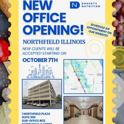 Doherty Nutrition - New office, same mission, in Northfield IL! We will accept clients starting on October 7th! Book an appointment with a dietitian today!