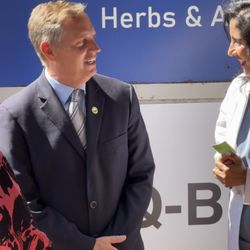 Q-Bit Wellness - With the Honorable Mayor, Larry Klein at the opening day of our pharmacy