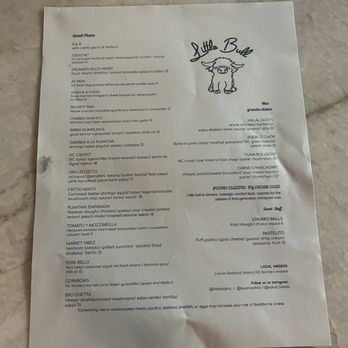Little Bull - Menu. - Bars Near Me - Durham, North Carolina Little Bull - Menu. - Bars Near Me - Durham, North Carolina