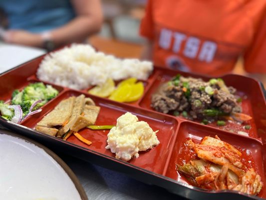 Photo of Chas Market & Kitchen - San Antonio, TX, US. Bulgogi lunch box