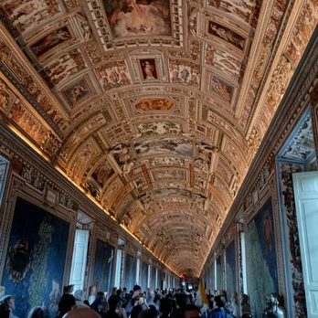 Vatican City - Amazing artwork on ceiling of very long hallway - Local Flavor Near Me - Rome, RM