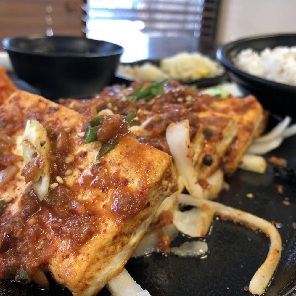 HJ Farm Mart Restaurant - Spicy tofu steak - Korean Near Me - Suwanee, Georgia HJ Farm Mart Restaurant - Spicy tofu steak - Korean Near Me - Suwanee, Georgia