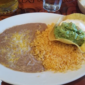Mazatlan Mexican Restaurant - Beans and rice that came with the burrito put on a separate plate. - Mexican Near Me - Bend, Oregon