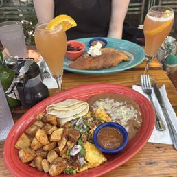 Chorizo Con Huevos and Churro French Toast