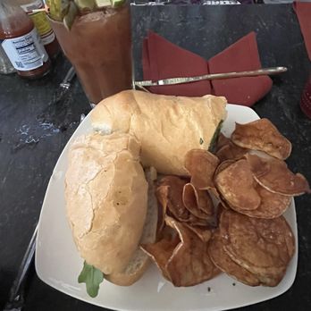 Vampire Cafe - Gator Poboy with housemade chips - Cafes Near Me - New Orleans, Louisiana