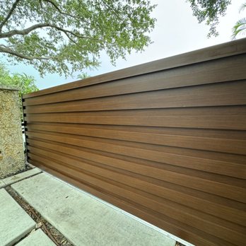 Fis Group welding - Aluminum gates, wood imitation.  Coral Gables Fl - Metal Fabricators Near Me - Opa-locka, Florida