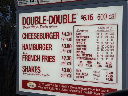 Menu photo 2 In-N-Out Burger Buena Park, CA