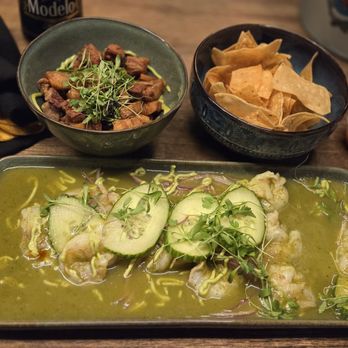 Miel de Agave - Aguachile Shrimp and chichrones... A+++!! - Steakhouses Near Me - Chandler, Arizona Miel de Agave - Aguachile Shrimp and chichrones... A+++!! - Steakhouses Near Me - Chandler, Arizona