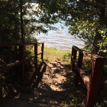 Alcona Park - Stairs to a little fishing area. - Parks Near Me - Glennie, Michigan
