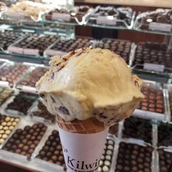 Kilwins Ice Cream - Chocolate - Fudge - Cake batter ice cream on a sugar cone. - Ice Cream & Frozen Yogurt Near Me - Raleigh, North Carolina Kilwins Ice Cream - Chocolate - Fudge - Cake batter ice cream on a sugar cone. - Ice Cream & Frozen Yogurt Near Me - Raleigh, North Carolina