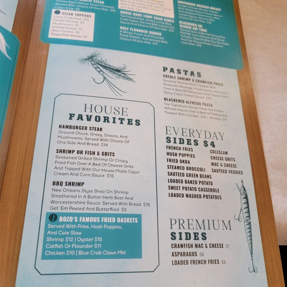 Bozos Too - menu - Seafood Near Me - Pascagoula, Mississippi Bozos Too - menu - Seafood Near Me - Pascagoula, Mississippi