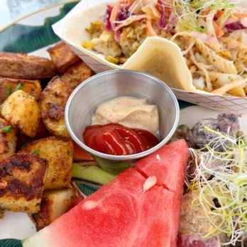 The Cork & Cast - Haddock Taco and Flattop Potato's - Seafood Near Me - Charlottetown, Prince Edward Island