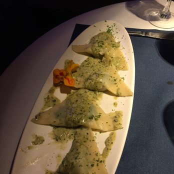 Humboldt Bay Bistro - Spinach ravioli with pesto cream sauce - New American Near Me - Eureka, California Humboldt Bay Bistro - Spinach ravioli with pesto cream sauce - New American Near Me - Eureka, California