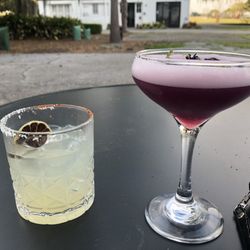 Jalapeño margarita and Indigo Butterfly
