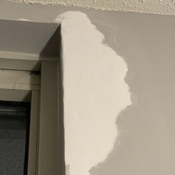 Jim The Handyman - Our own poor repair job (could not paint over it or hang the curtain rod) - Handyman Near Me - Fairfax, Virginia Jim The Handyman - Our own poor repair job (could not paint over it or hang the curtain rod) - Handyman Near Me - Fairfax, Virginia