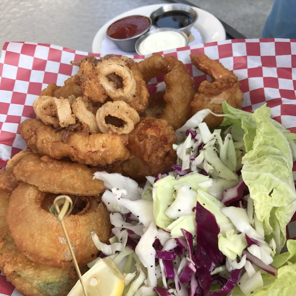 Chinook's - Seafood combo with coleslaw. Comes with three sauces. - Seafood Near Me - Seattle, Washington