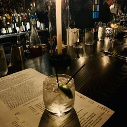 Enjoying a libation at the bar