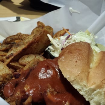 Buffalo Wild Wings - Pulled pork sandwich with honey bbq sauce - Chicken Wings Near Me - Carson, California Buffalo Wild Wings - Pulled pork sandwich with honey bbq sauce - Chicken Wings Near Me - Carson, California