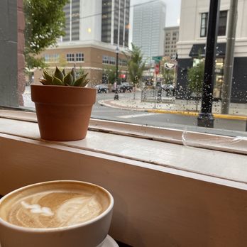 Kanela - A nice view from the windows and a great latte - Coffee & Tea Near Me - Fort Wayne, Indiana