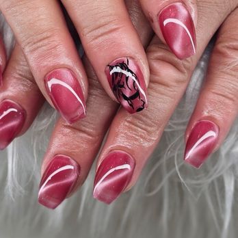 Nail Cafe - Beautiful nails with horse design - Nail Salons Near Me - Burbank, California Nail Cafe - Beautiful nails with horse design - Nail Salons Near Me - Burbank, California