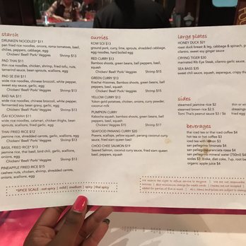 Tomi Thai Restaurant - Food menu, back side - Thai Near Me - Windsor, California