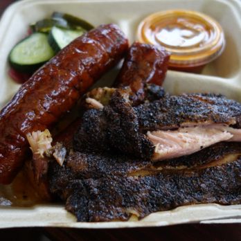 Matt's BBQ - Smoked pork belly and jalapeño / cheddar sausage. - Food Trucks Near Me - Portland, Oregon Matt's BBQ - Smoked pork belly and jalapeño / cheddar sausage. - Food Trucks Near Me - Portland, Oregon