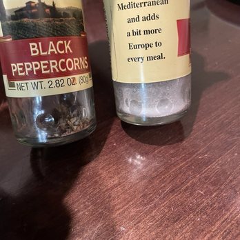 Olive Garden Italian Restaurant - Empty salt and pepper with residue just stuck on the inside. - Italian Near Me - Capitola, California Olive Garden Italian Restaurant - Empty salt and pepper with residue just stuck on the inside. - Italian Near Me - Capitola, California