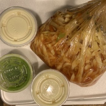 Best Pollo latino - the contents of a takeout box - Peruvian Near Me - Alexandria, Virginia