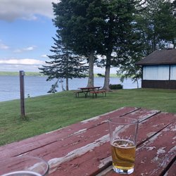 Gogebic Lodge - Lake front seating.