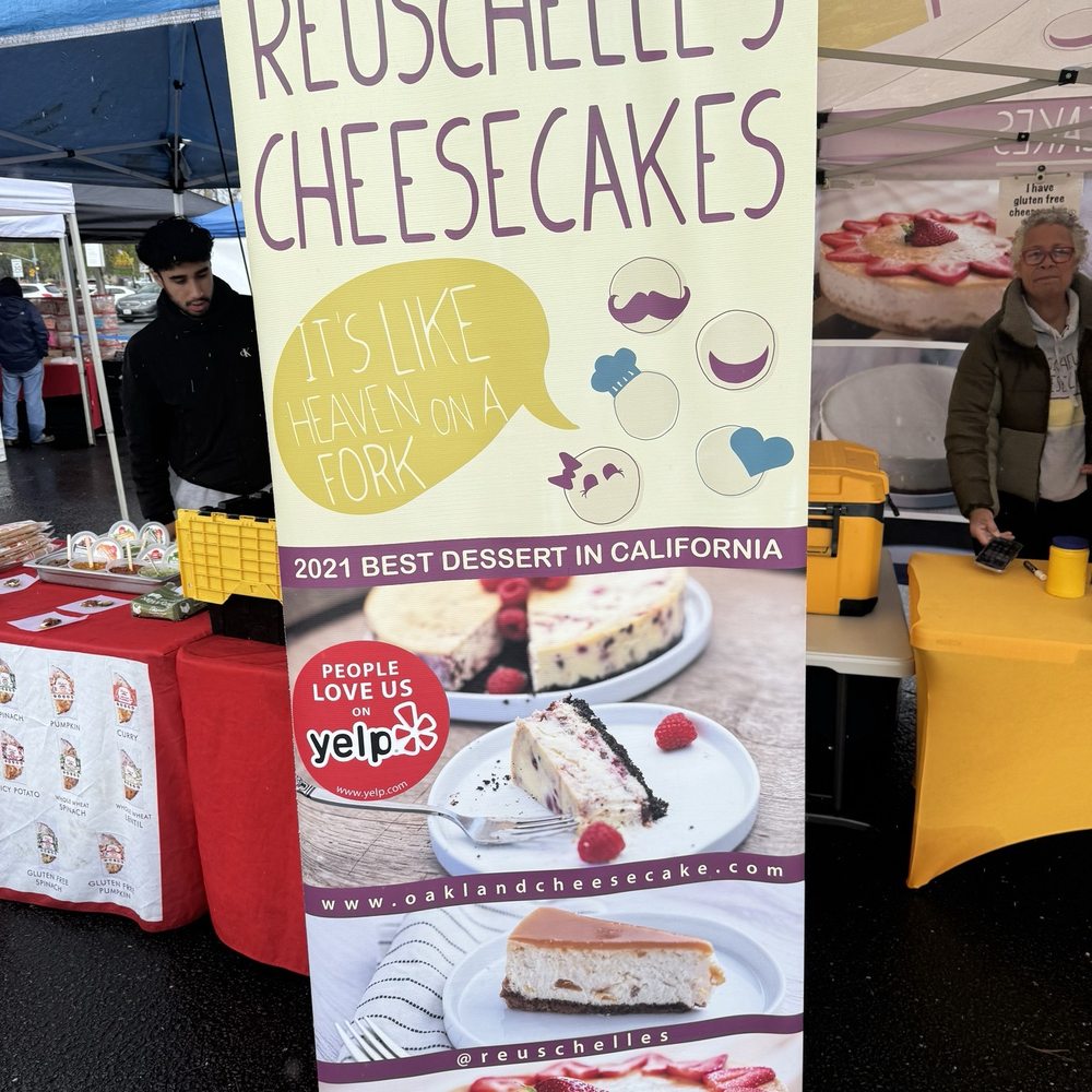 Reuschelle's Cheesecakes - The sign at the market. - Desserts Near Me - Hayward, California Reuschelle's Cheesecakes - The sign at the market. - Desserts Near Me - Hayward, California