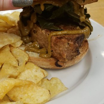 Books & Brews - Brownsburg - Chef special! Meatloaf sandwich with collard greens - Bookstores Near Me - Brownsburg, Indiana