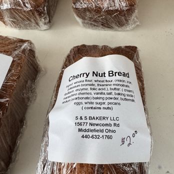 S & S Bakery - Cherry Nut Bread - Bakeries Near Me - Middlefield, Ohio