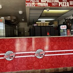 Cali Bros Pizza - The counter.