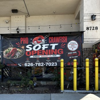 Pho Crawfish - Soft Opening sign - Vietnamese Near Me - Rosemead, California Pho Crawfish - Soft Opening sign - Vietnamese Near Me - Rosemead, California