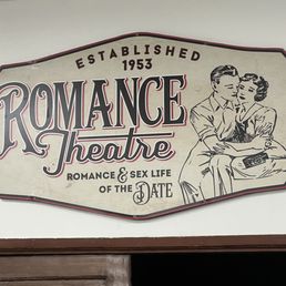 Sign above theater entrance