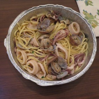 Via Roma - Carryout linguine with calamari and clams - Italian Near Me - Des Plaines, Illinois Via Roma - Carryout linguine with calamari and clams - Italian Near Me - Des Plaines, Illinois